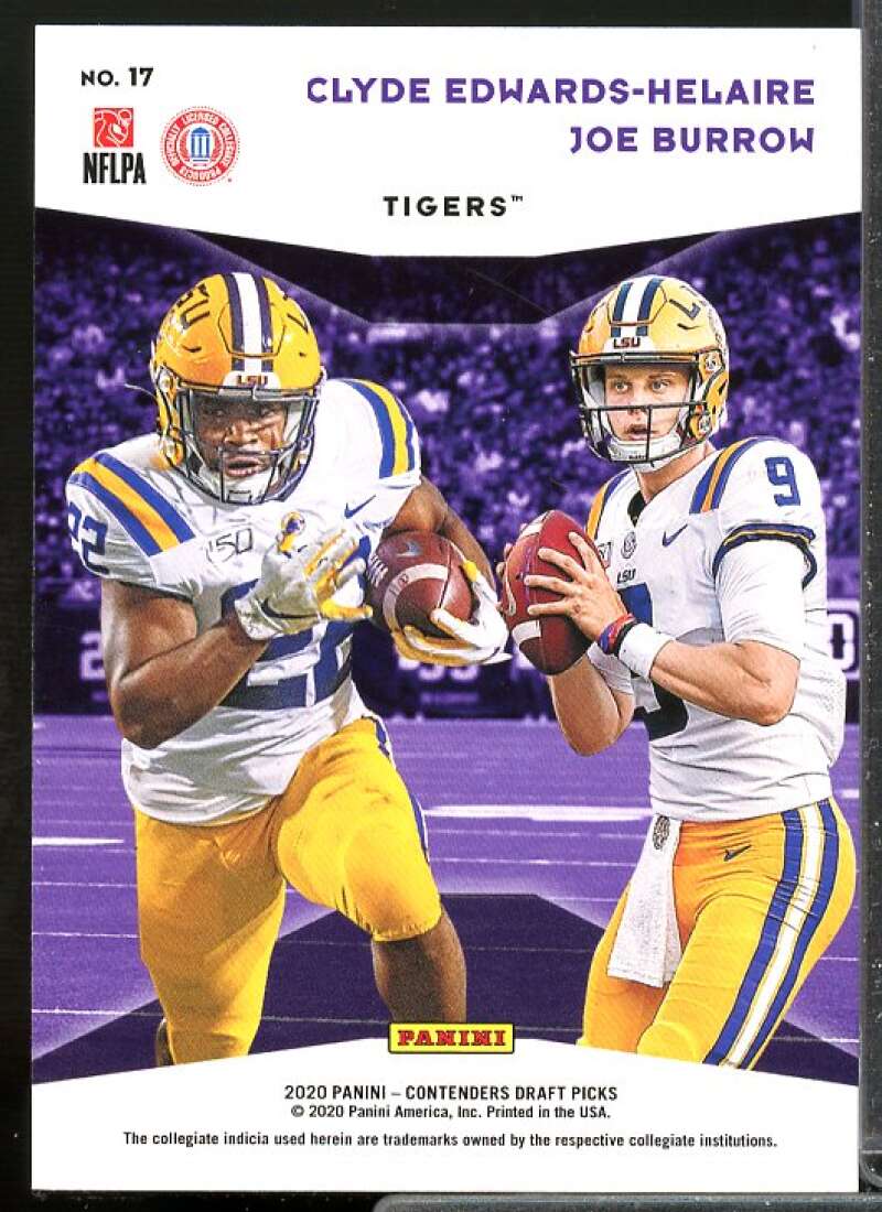 Edwards-Helaire/J. Burrow 2020 Contenders Draft Picks Collegiate Connection #17  Image 2