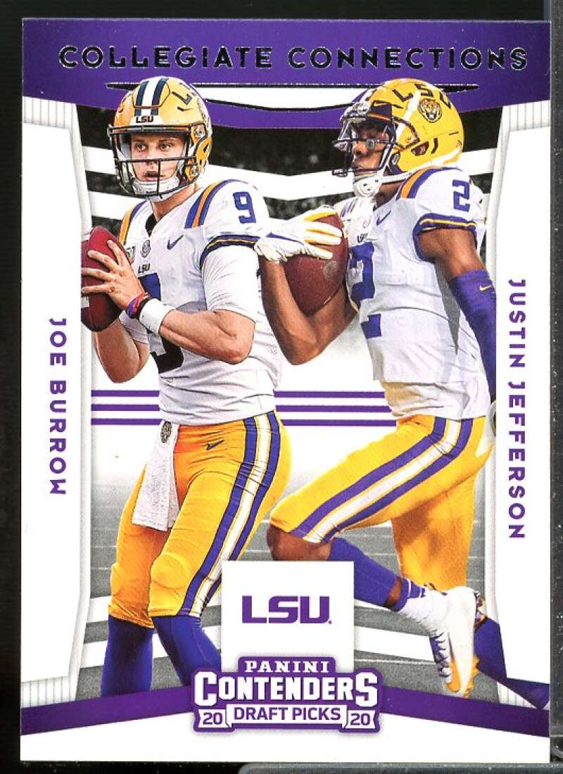 J. Burrow/Justin Jefferson 2020 Contenders Draft Picks Collegiate Connection #5  Image 1