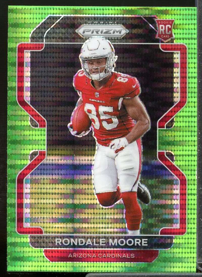 Rondale Moore Rookie Card 2021 Panini Prizm Prizms Neon Green Pulsar #347  Image 1