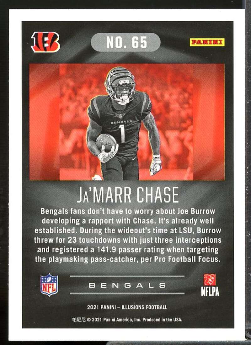 Ja'Marr Chase Rookie Card 2021 Panini Illusions Retail #65  Image 2