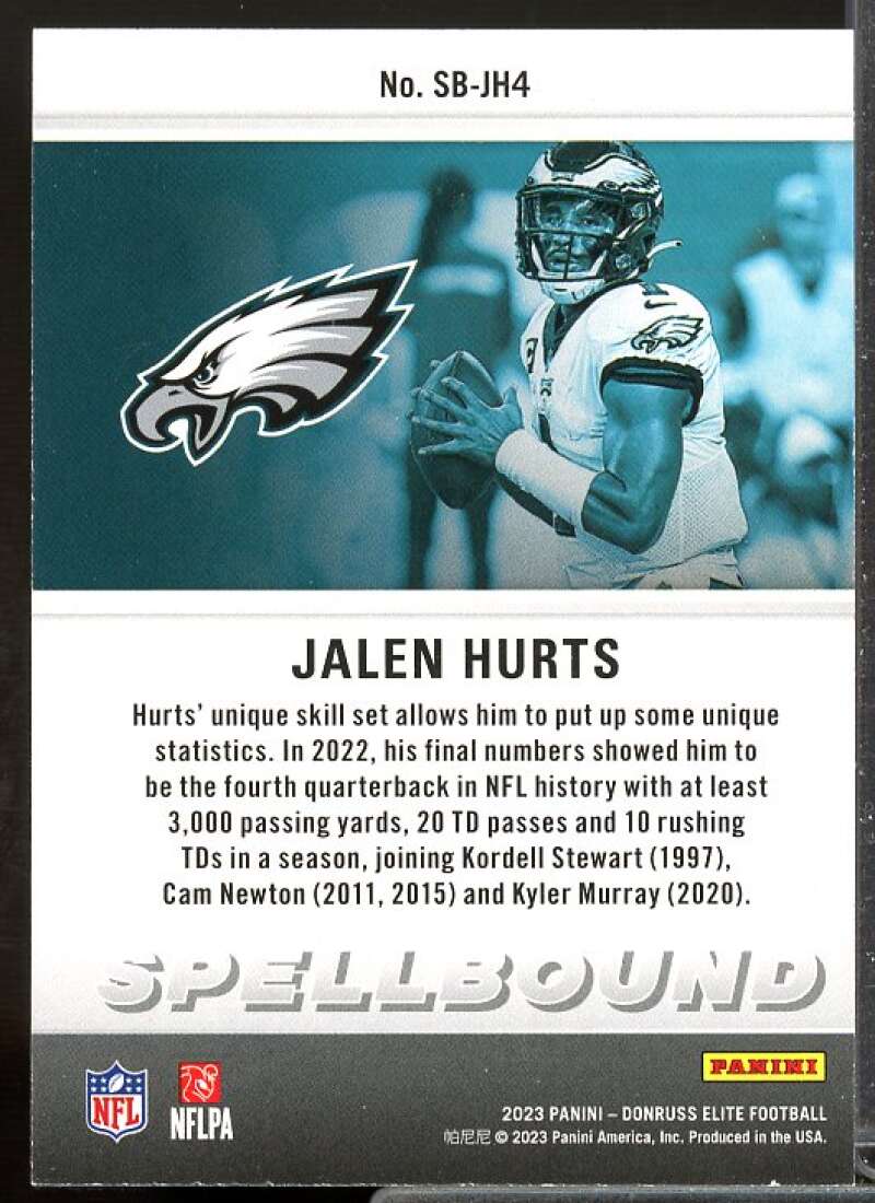 Spellbound Pink Philadelphia Eagles 11R 2023 Donruss Elite Jalen Hurts #SB-JH4  Image 2