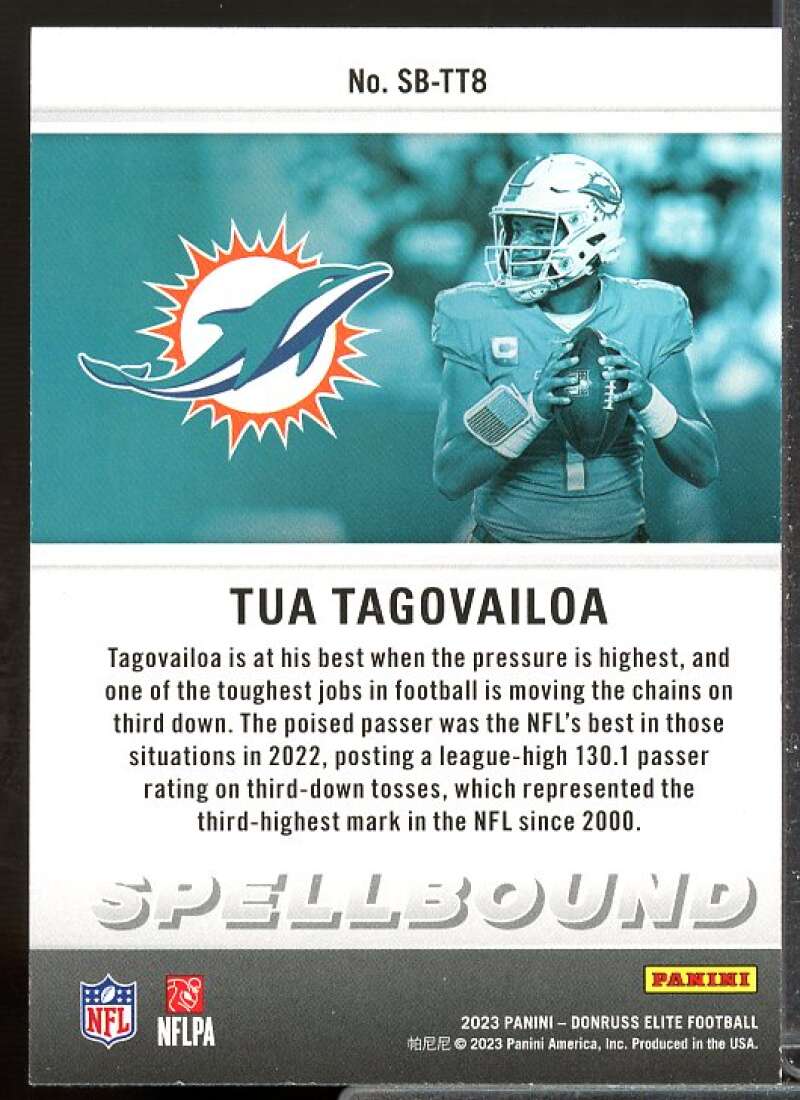 Tua Tagovailoa L Card 2023 Panini Donruss Elite - Spellbound Green #SB-TT8  Image 2