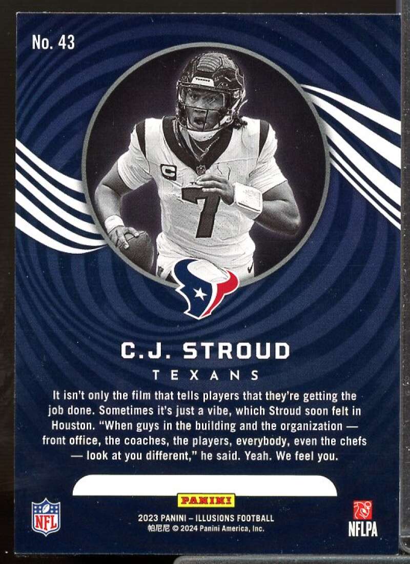 CJ Stroud Rookie Card 2023 Panini Illusions Retail #43  Image 2
