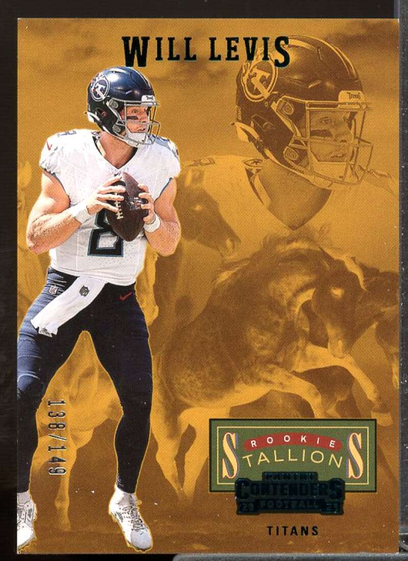 Will Levis Card 2023 Panini Contenders Rookie Stallions Teal #7  Image 1