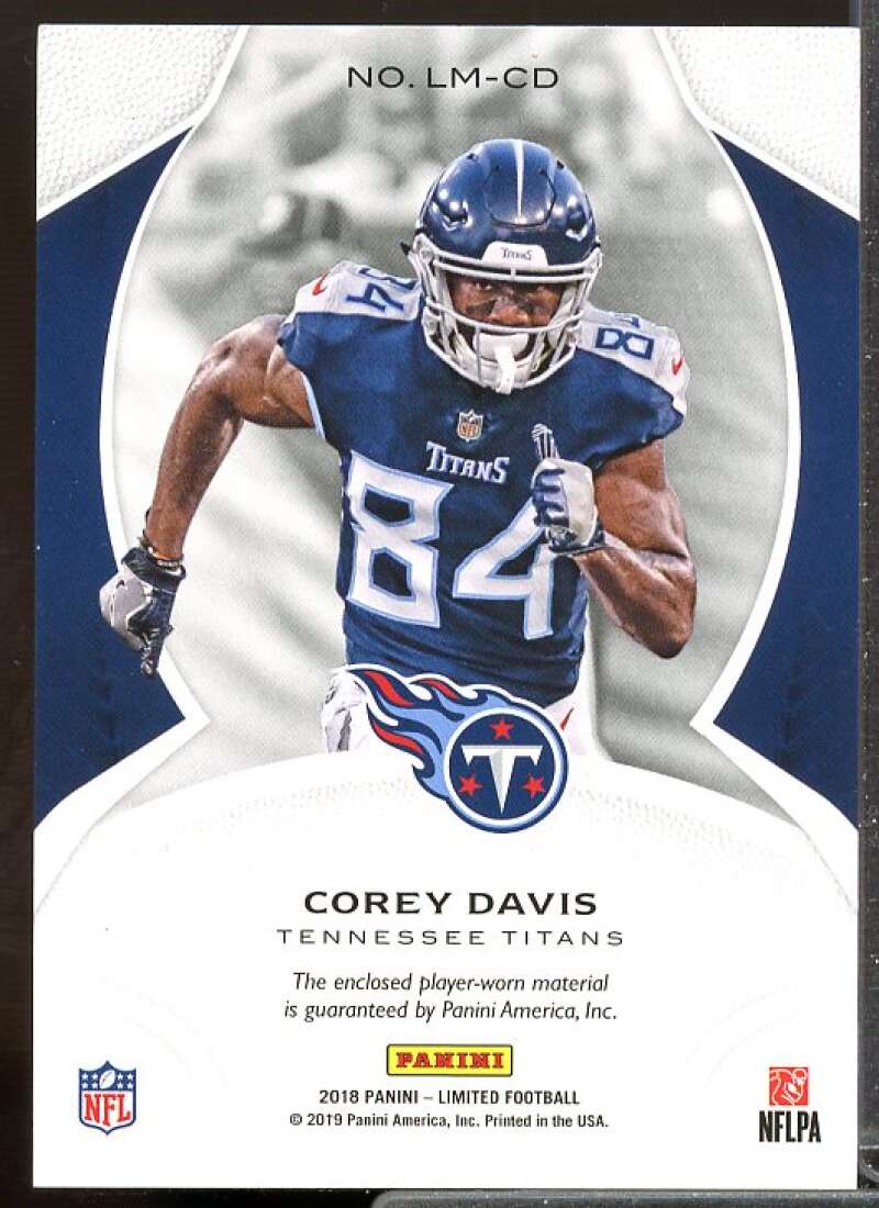 Corey Davis Card 2018 Limited Limitless Materials #18  Image 2