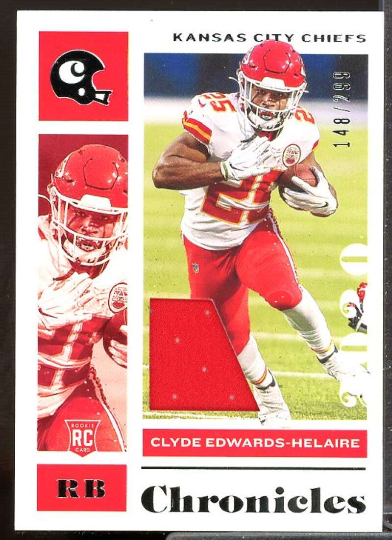 Clyde Edwards-Helaire Rookie Card 2020 Panini Chronicles Jerseys #46  Image 1