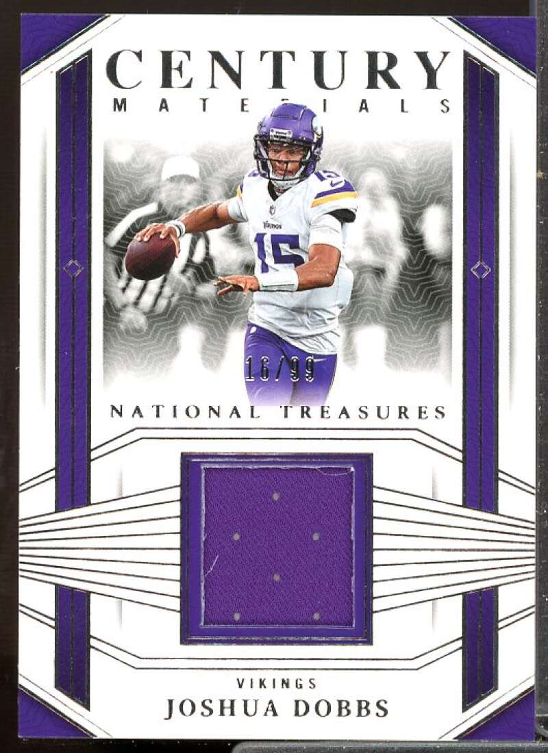 Joshua Dobbs Card 2023 Panini National Treasures Century Materials #56  Image 1