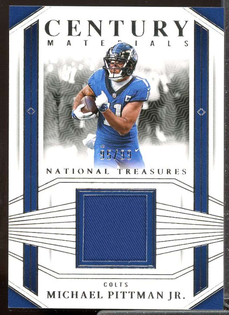 Michael Pittman Jr. Card 2023 Panini National Treasures Century Materials #74  Image 1