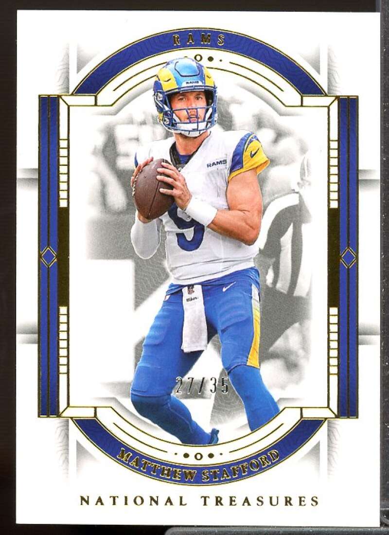 Matthew Stafford Card 2023 Panini National Treasures Gold #60  Image 1