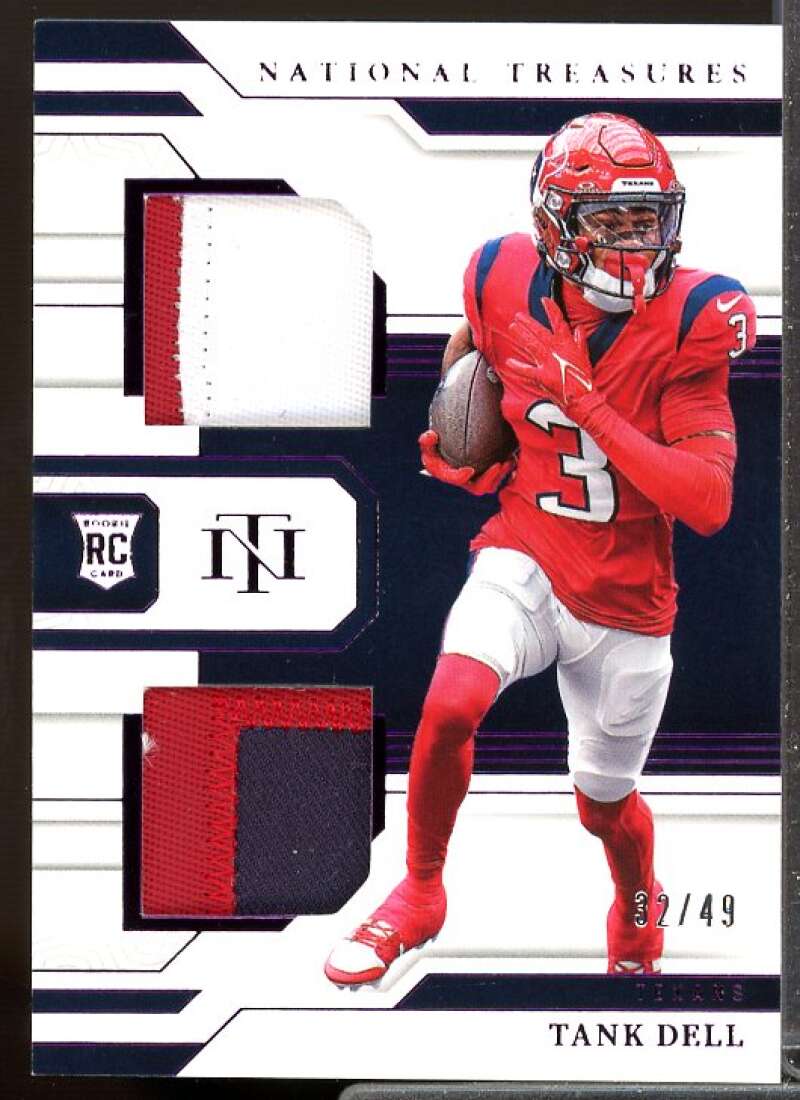 Tank Dell Rookie 2023 Panini National Treasures Rookie Dual Material Purple #35  Image 1