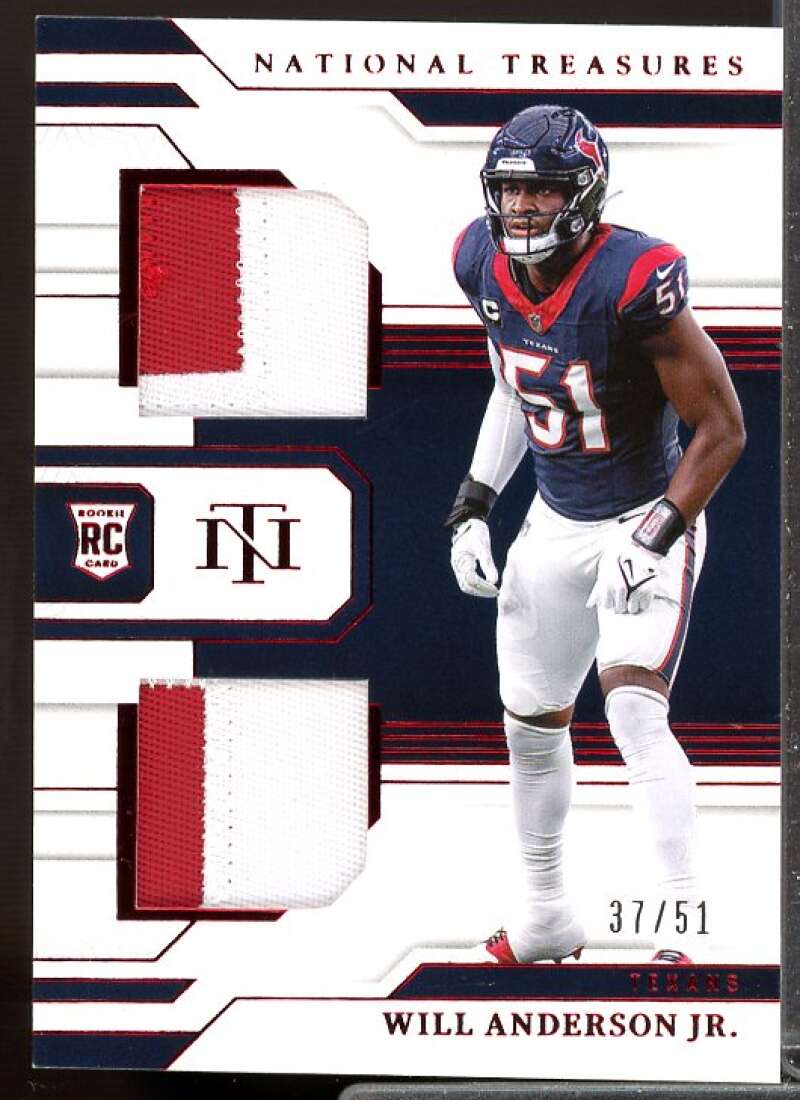 W. Anderson Jr. Rookie 2023 Treasures Rookie Dual Materials JSY Number Red #42  Image 1