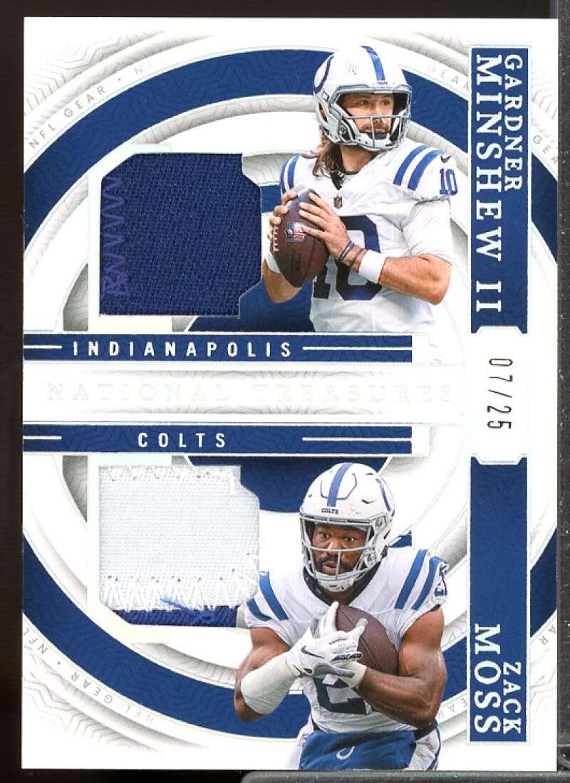 Minshew II/Moss 2023 National Treasures NFL Gear Combo Material Holo Silver #12  Image 1