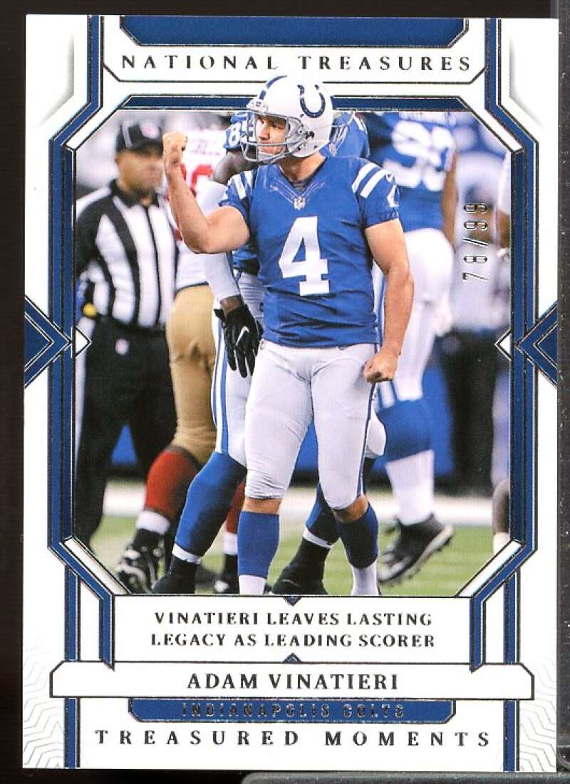 Adam Vinatieri Card 2023 Panini National Treasures Treasured Moments #9  Image 1