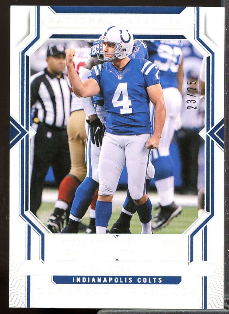 Adam Vinatieri 2023 Panini National Treasures Treasured Moments Holo Silver #9  Image 1