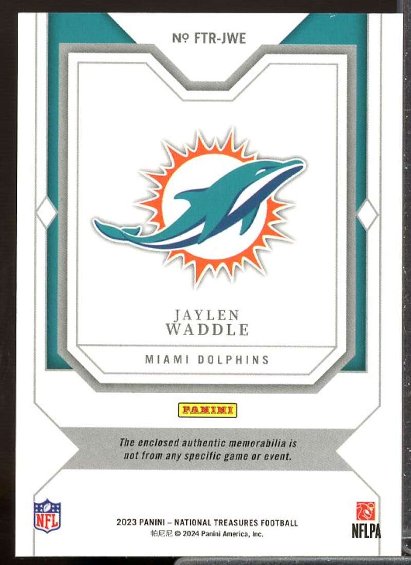 Jaylen Waddle Card 2023 Panini National Treasures Franchise Treasures #15  Image 2