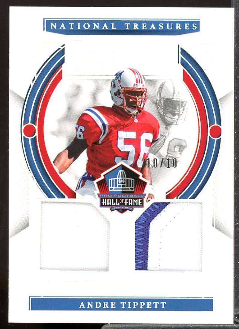 Andre Tippett 2023 National Treasures Treasures of the Hall Holo Silver #10  Image 1