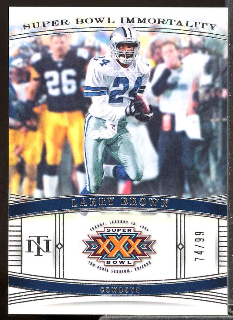 Larry Brown Card 2023 Panini National Treasures Super Bowl Immortality #8  Image 1