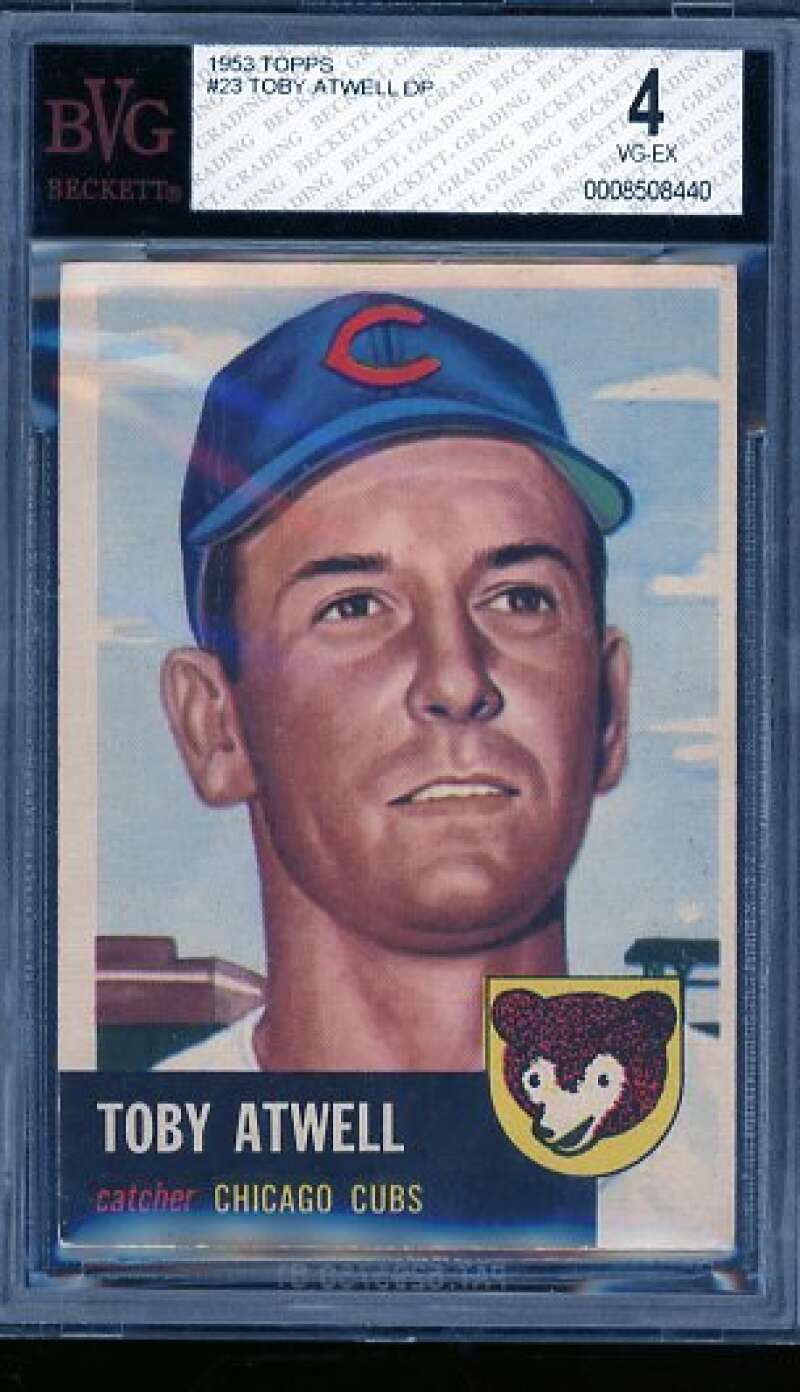 Toby Atwell Card 1953 Topps #23 BGS BVG 4 Image 1