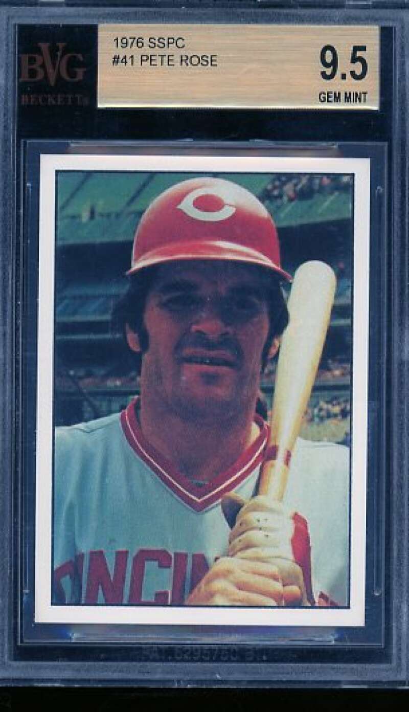 Pete Rose Card 1976 SSPC #41 BGS BVG 9.5 Image 1