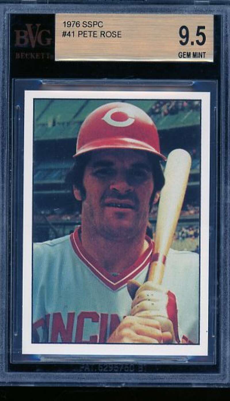Pete Rose Card 1976 SSPC #41 BGS BVG 9.5 Image 1