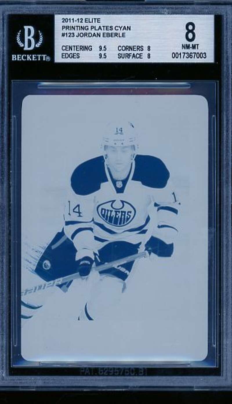 Jordan Eberle Rookie 2011-12 Elite Printing Plates Cyan (1 of 1) #123 BGS 9.5 Image 1