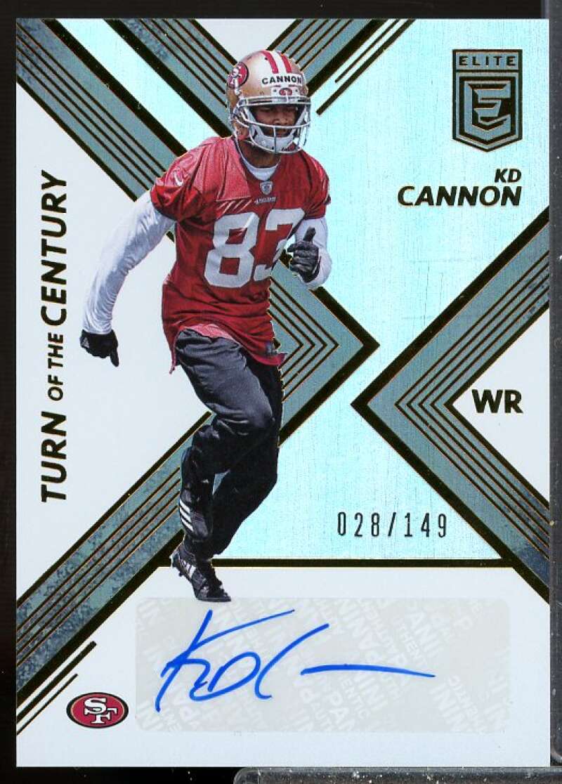 KD Cannon/149 Card 2017 Elite Turn of the Century Autographs #43  Image 1