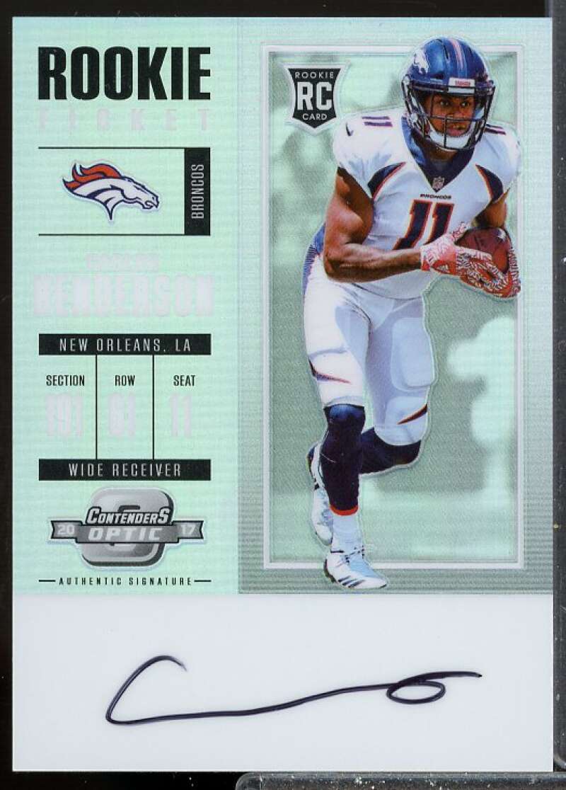 Carlos Henderson AU Rookie Card 2017 Panini Contenders Optic Rookie #132  Image 1
