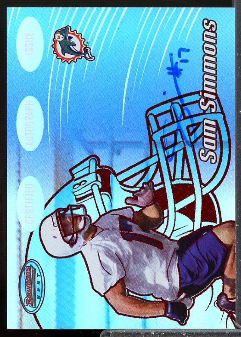 Sam Simmons AUTO Card 2002 Bowman's Best Red #162  Image 1