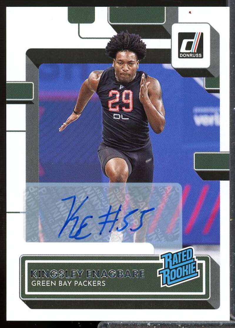 Kingsley Enagbare Rookie Card 2022 Donruss Rated Rookies Autographs #396  Image 1
