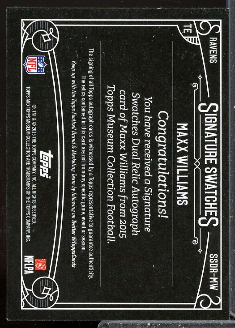 Maxx Williams/300 2015 Museum Collection Signature Swatches Relic Auto #SSDRMW  Image 2