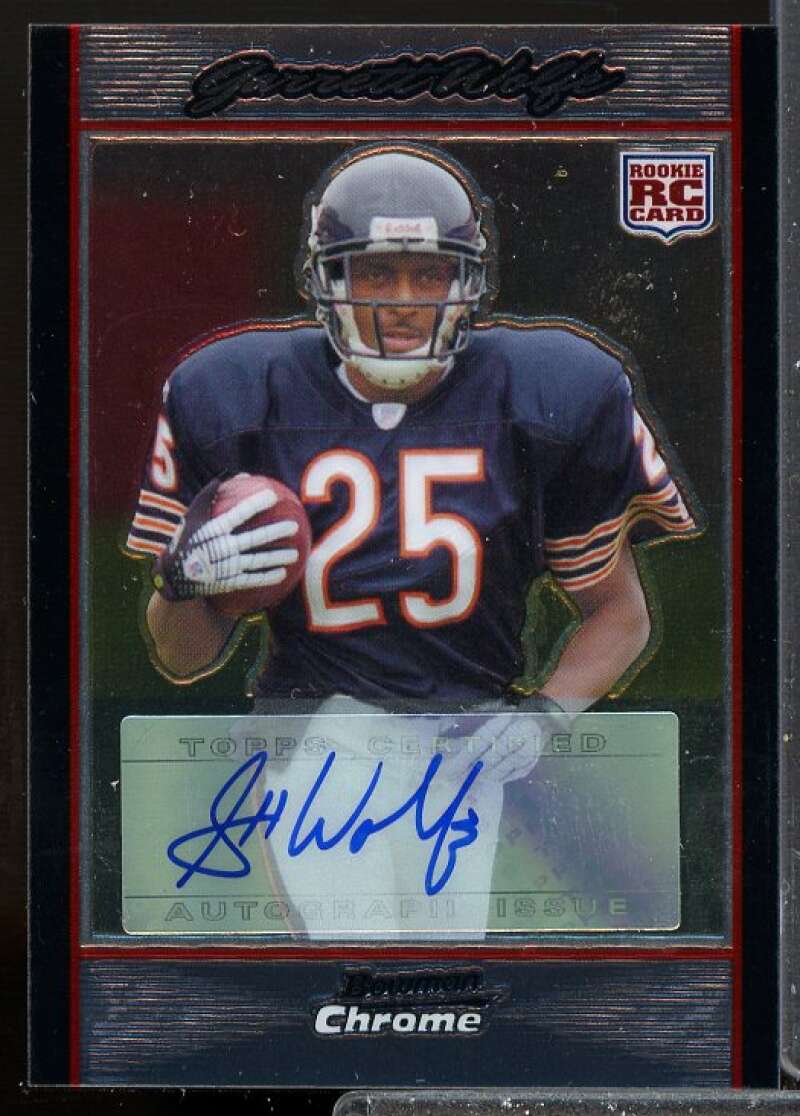 Garrett Wolfe J Rookie Card 2007 Bowman Chrome Rookie Autographs #BC74  Image 1