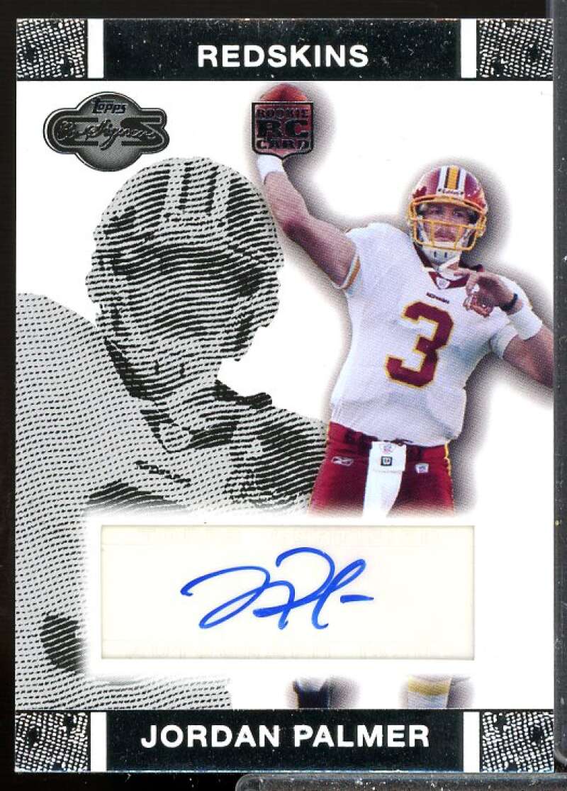 Jordan Palmer I Rookie Card 2007 Topps Co-Signers Rookie Autographs #JP  Image 1