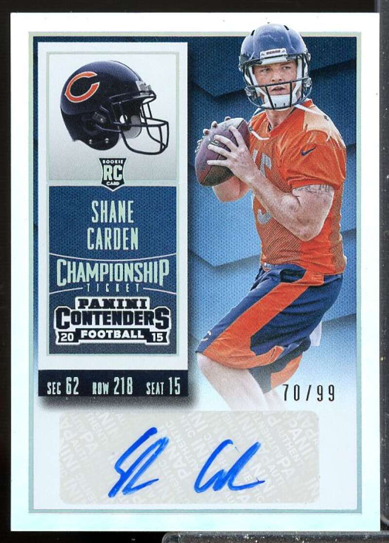 Shaneen AUTO/99 2015 Panini Contenders Rookie Championship Ticket #180A  Image 1