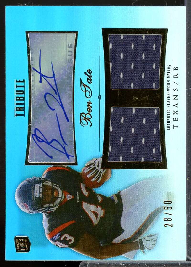 Ben Tate Rookie 2010 Topps Tribute Rookie Autograph Dual Relics Blue #ADRBTA  Image 1