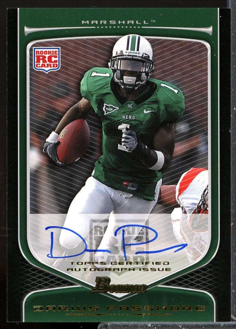 Darius Passmore B Rookie Card 2009 Bowman Draft Rookie Autographs #156  Image 1