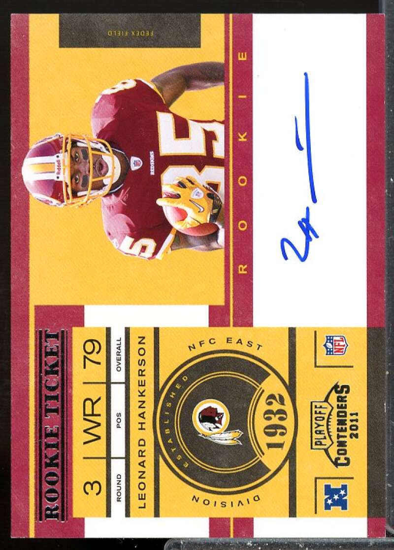 Leonard Hankerson Rookie Card 2011 Playoff Contenders Rookie Auto #234A  Image 1