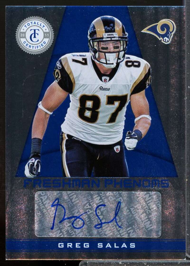 Greg Salas /299 Rookie Card 2011 Totally Certified Rookie Auto #167  Image 1