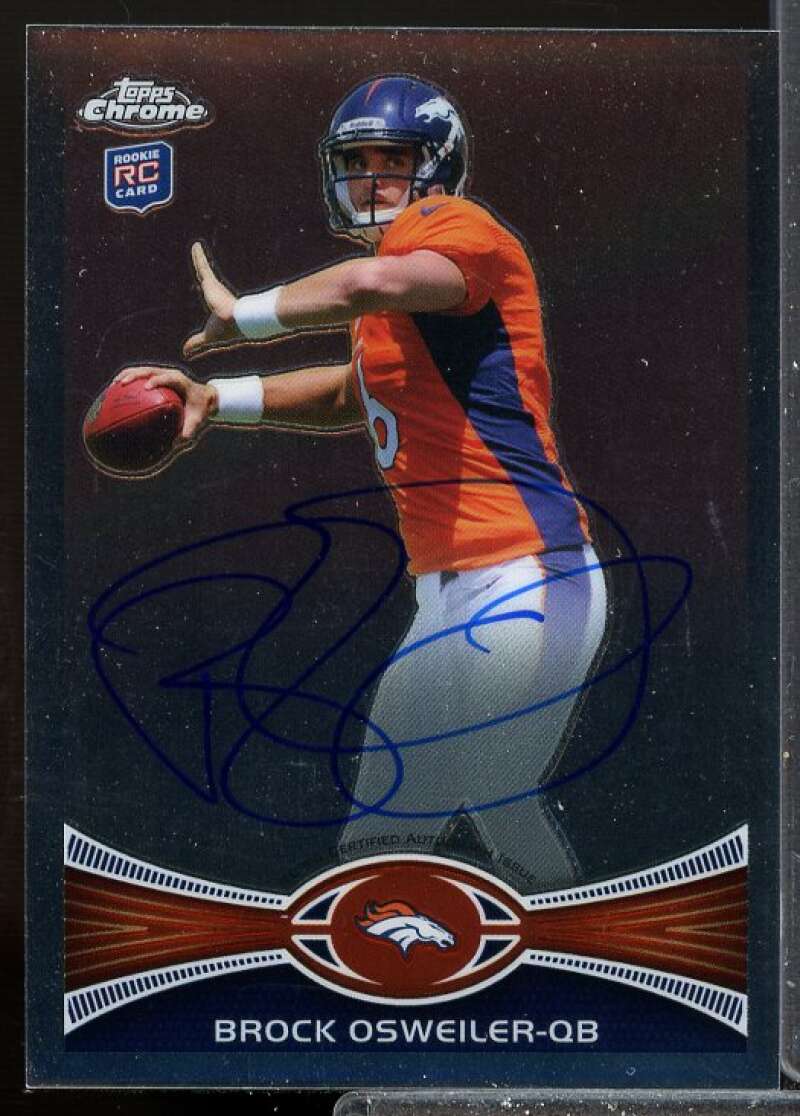 Brock Osweiler Rookie Card 2012 Topps Chrome Rookie Autographs #210  Image 1