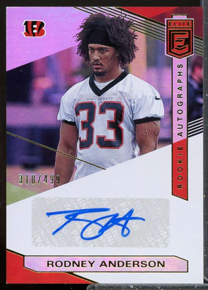 Rodney Anderson/499 Rookie Card 2019 Elite Rookie Autographs #23  Image 1