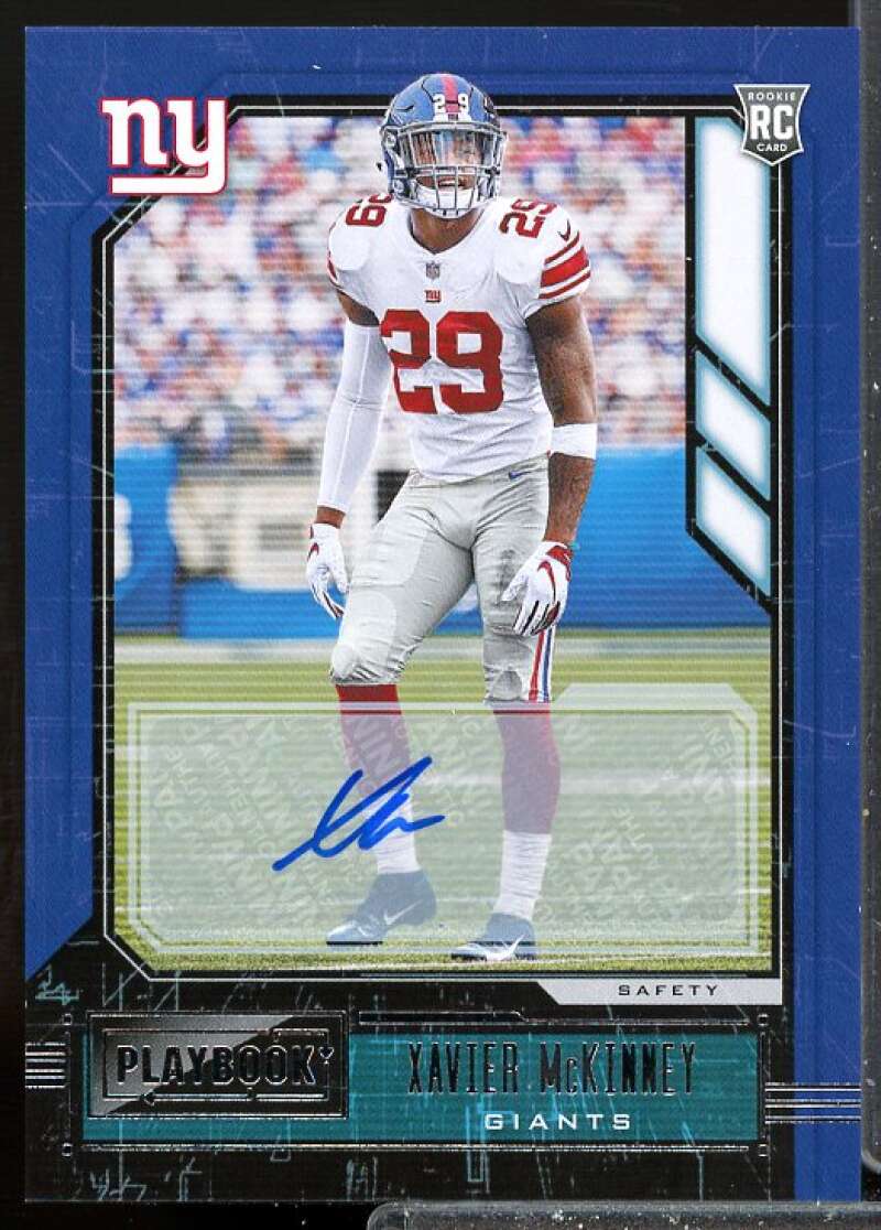 Xavier McKinney Rookie Card 2020 Panini Playbook Rookies Signatures #152  Image 1