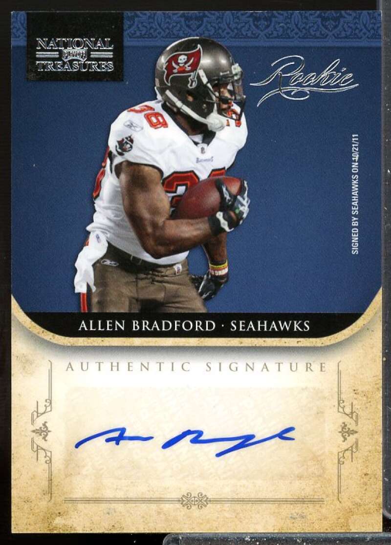 Allen Bradford Rookie Card 2011 Playoff National Treasures Rookie Auto #208  Image 1