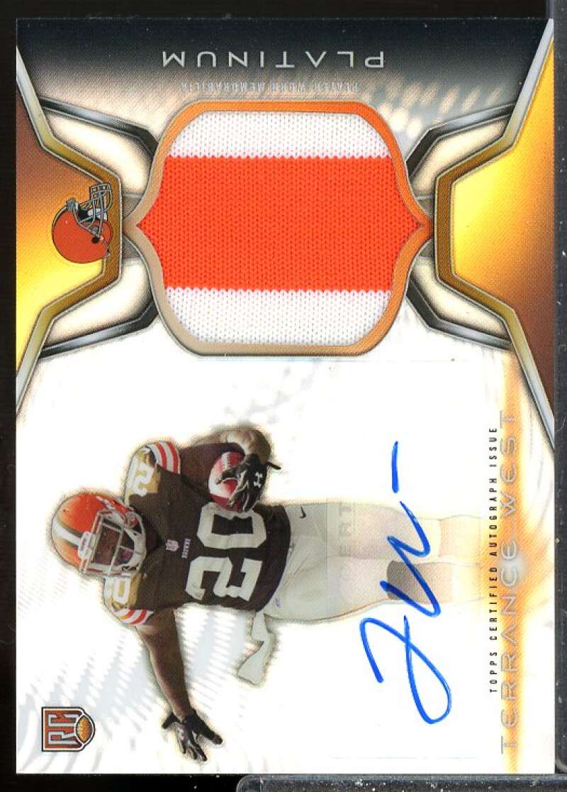 Terrance West 2014 Topps Platinum Rookie Patch Autographs Refractors #ARPTW  Image 1