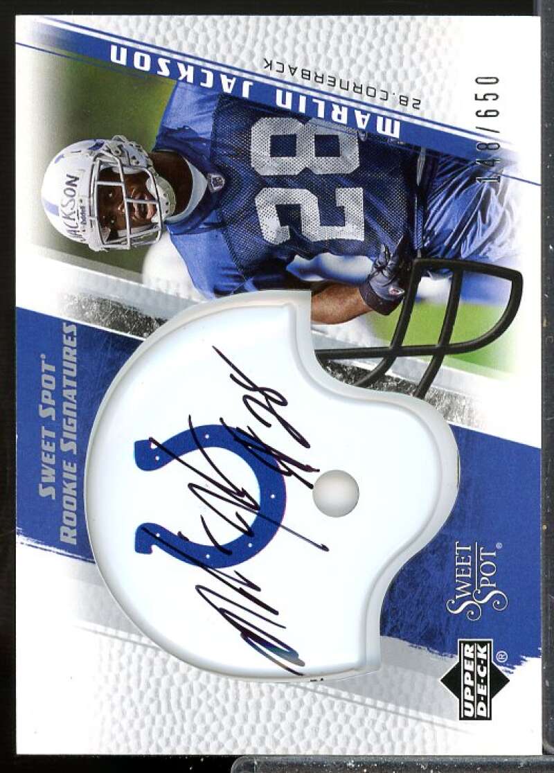 Marlin Jackson /650 Rookie Card 2005 Sweet Spot Rookie Auto #269  Image 1