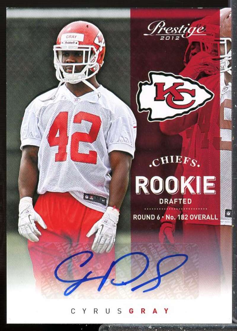 Cyrus Gray/499 Rookie Card 2012 Prestige Rookie Autographs #250  Image 1