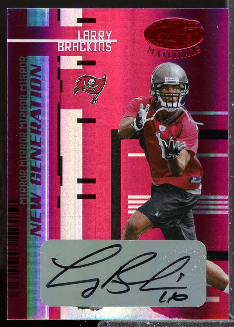 Larry Brackins/50 2005 Leaf Certified Material Mirror Red Rookie Signature #183  Image 1