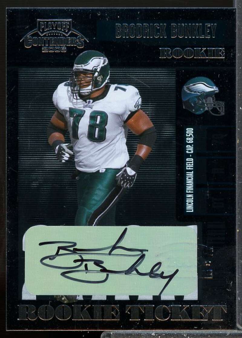 Brodrick Bunkley Rookie Card 2006 Playoff Contenders Rookie Auto #187  Image 1