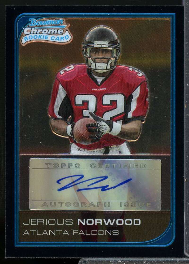 Jerious Norwood Rookie Card 2006 Bowman Chrome Rookie Autographs #256  Image 1