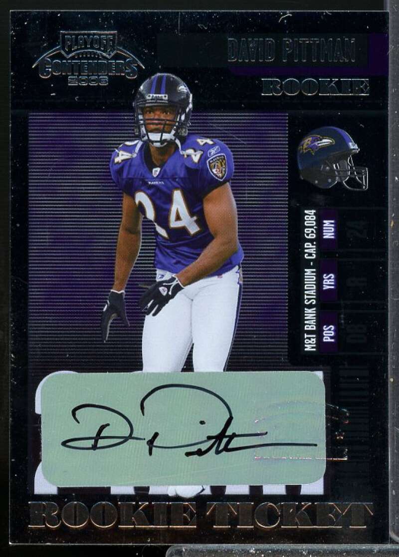 David Pittman Rookie Card 2006 Playoff Contenders Rookie Auto #209  Image 1