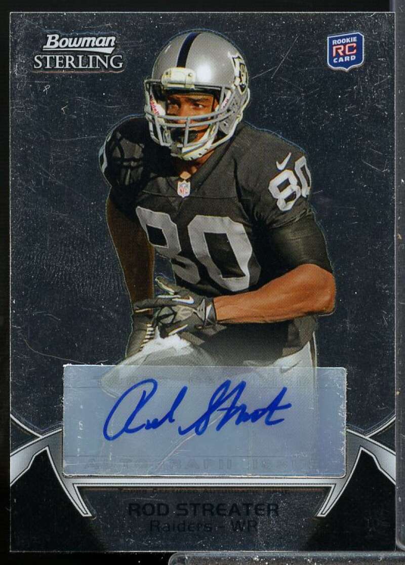 Rod Streater Rookie Card 2012 Bowman Sterling Rookie Auto #AU111  Image 1