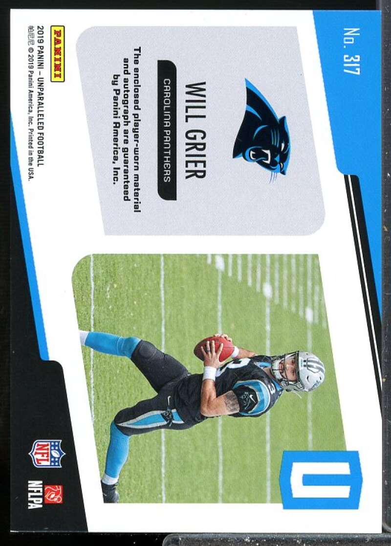 Will Grier JSY AU Card 2019 Panini Unparalleled Rookie #317  Image 2